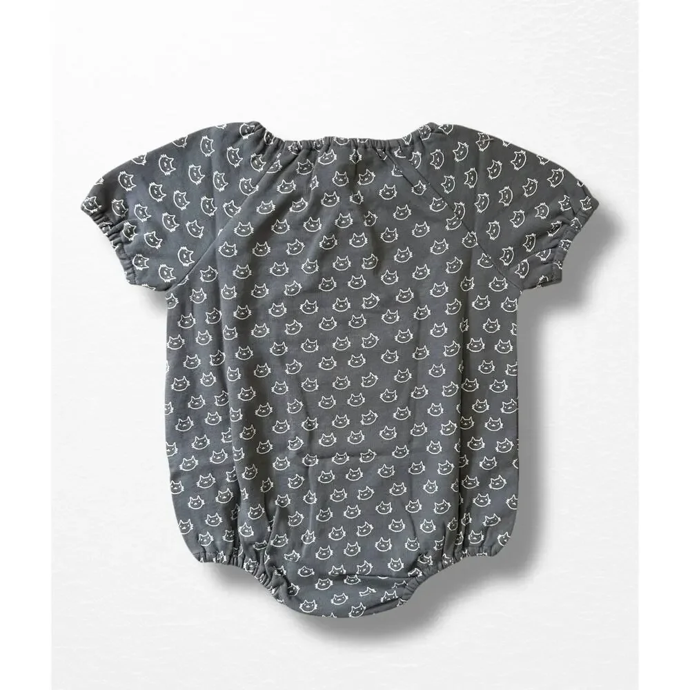 NWT Organic Kitty Print Sweatshirt Bubble, Size 2T